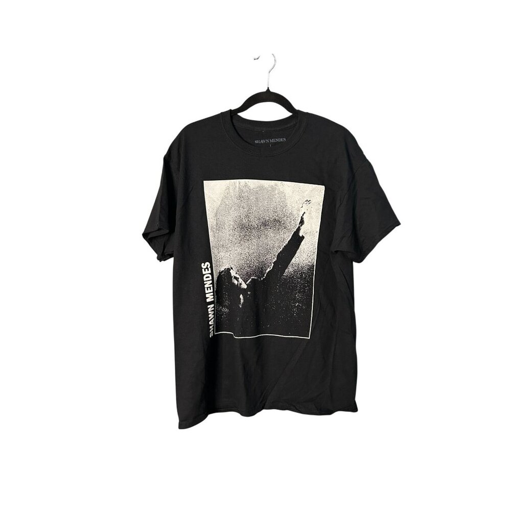 NWT Shawn Mendes Black Graphic T-Shirt Size L 100% Cotton